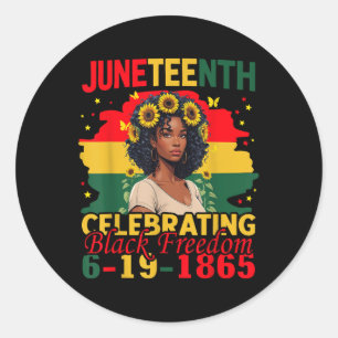 Juneteenth Black Freedom June 19 1865 African Amer Classic Round Sticker