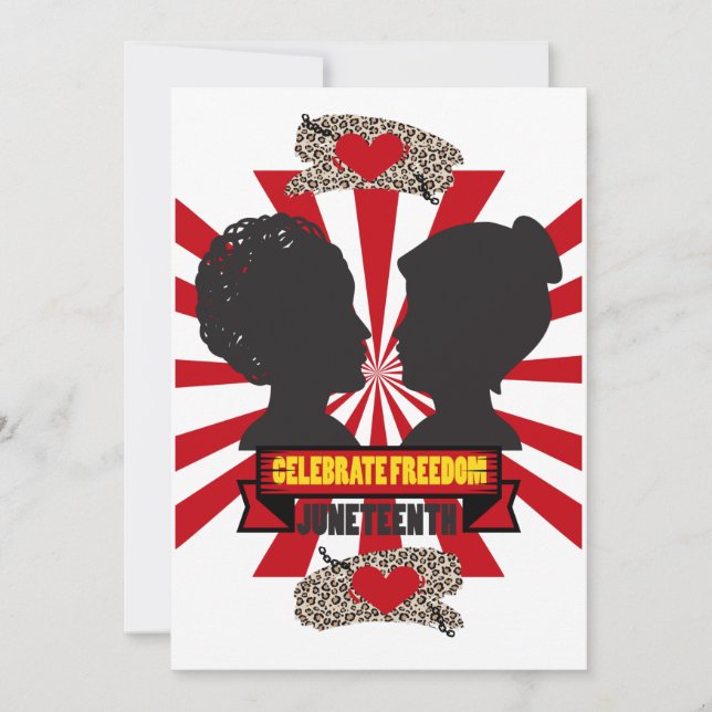 Juneteenth Black Freedom Note Card Stationary (Front)
