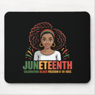 Juneteenth Black Girl Art Black History Month 6-19 Mouse Pad