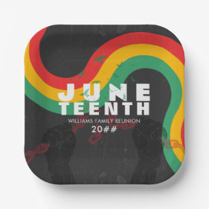 Juneteenth Black History 1865 Freedom Celebration Paper Plate