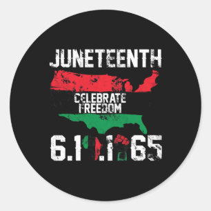 Juneteenth Black History African America Freedom 1 Classic Round Sticker
