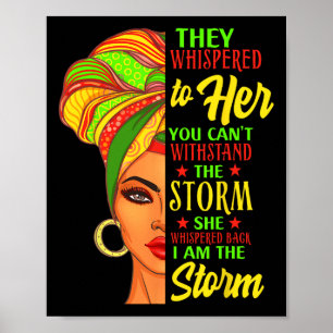 Juneteenth Black History African Woman Afro I Am T Poster