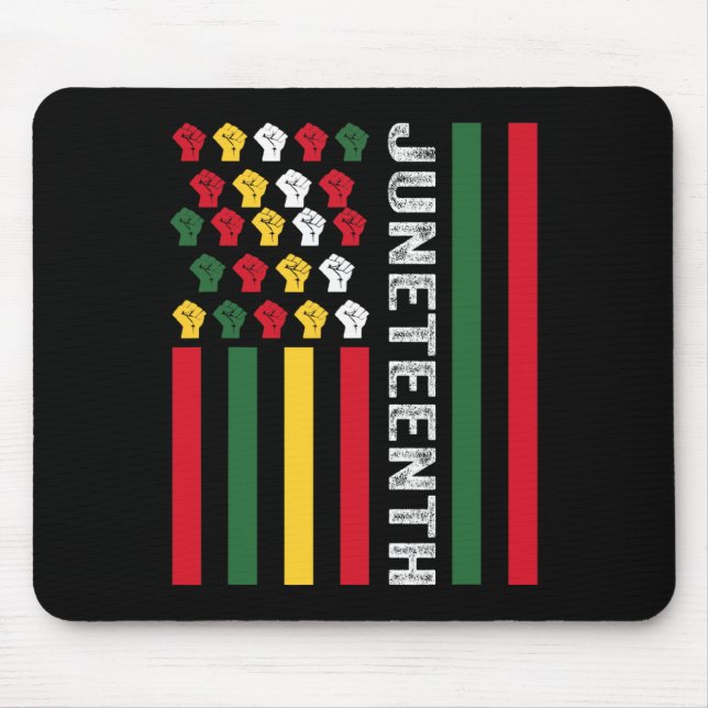 Juneteenth Black History Flag African American Sin Mouse Pad (Front)