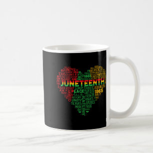 Juneteenth Black History Heart Freedom African Ame Coffee Mug