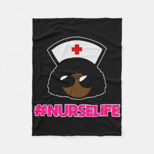 Juneteenth Black History Month Africa Black Nurse Fleece Blanket