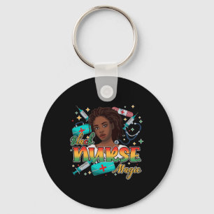 Juneteenth Black History Month Africa Black Nurse Key Ring
