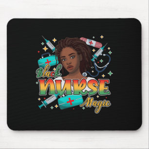 Juneteenth Black History Month Africa Black Nurse  Mouse Pad