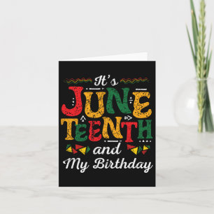 Juneteenth Black History Month Birthday 19 June  Card