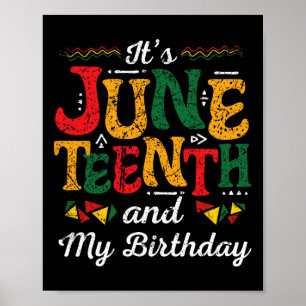 Juneteenth Black History Month Birthday 19 June  Poster