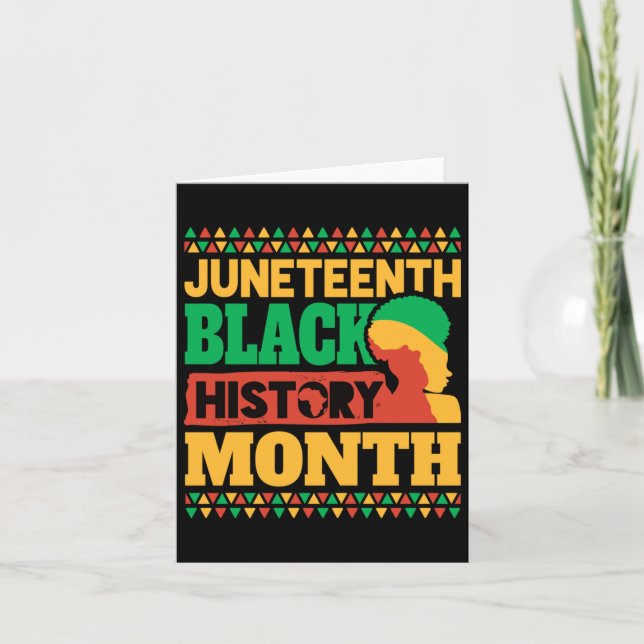 Juneteenth Black History Month  Card (Front)