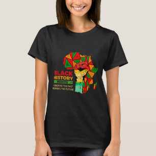 Juneteenth black history month pride fist girls T-Shirt