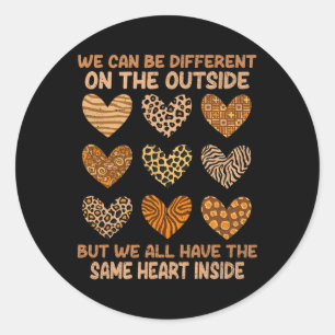 Juneteenth Black History Month Same Heart Inside W Classic Round Sticker