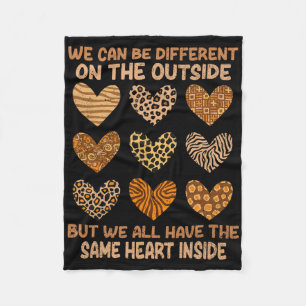 Juneteenth Black History Month Same Heart Inside W Fleece Blanket