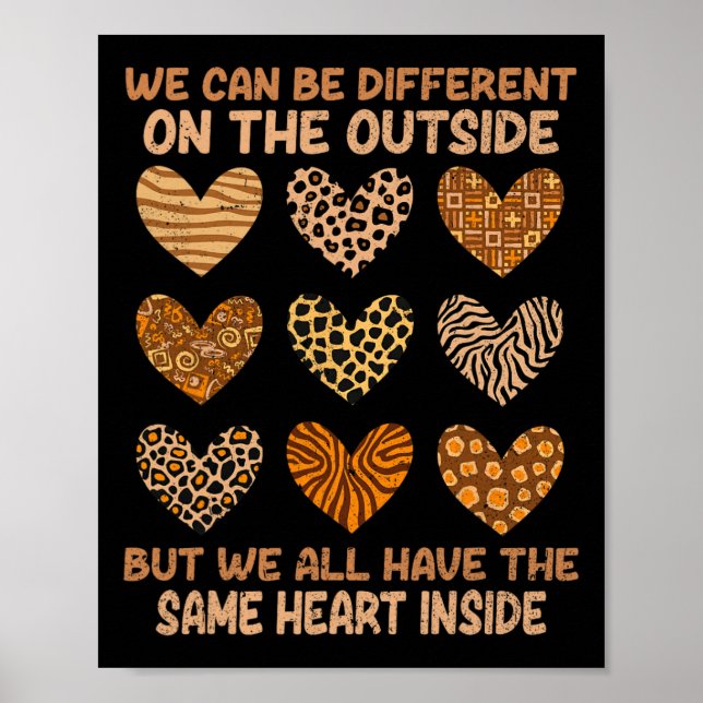 Juneteenth Black History Month Same Heart Inside W Poster (Front)