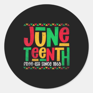 Juneteenth black history pride celebrating afro classic round sticker