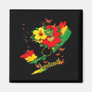 Juneteenth black history women freedom butterfly magnet