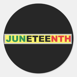 Juneteenth Black Independence Day Classic Round Sticker