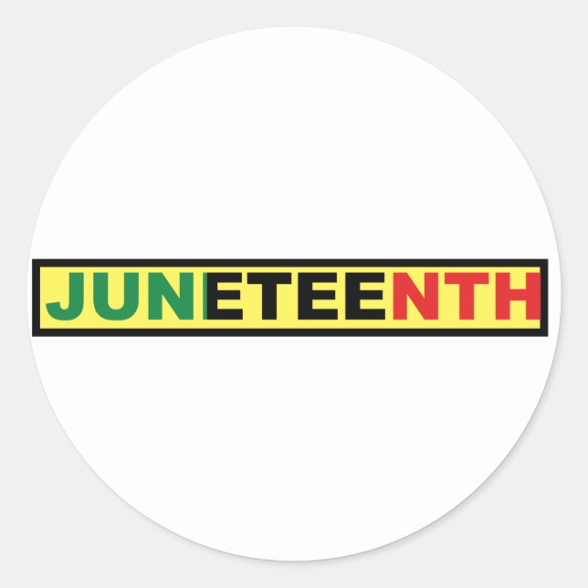 Juneteenth Black Independence Day Classic Round Sticker (Front)