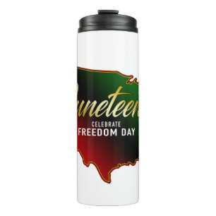 Juneteenth Black Independence Thermal Tumbler