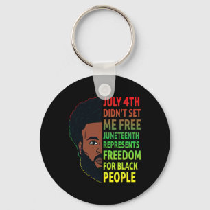 Juneteenth Black King African American Freedom Men Key Ring
