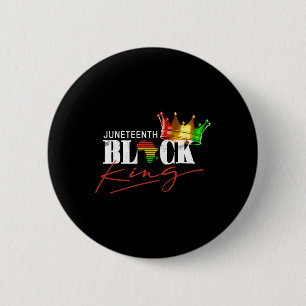 Juneteenth Black King African American Men Boys Bl 6 Cm Round Badge