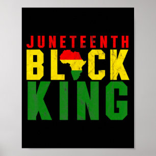 juneteenth black king emancipation day melanin bla poster