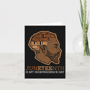 Juneteenth Black King Independence Day Melanin Dad Card
