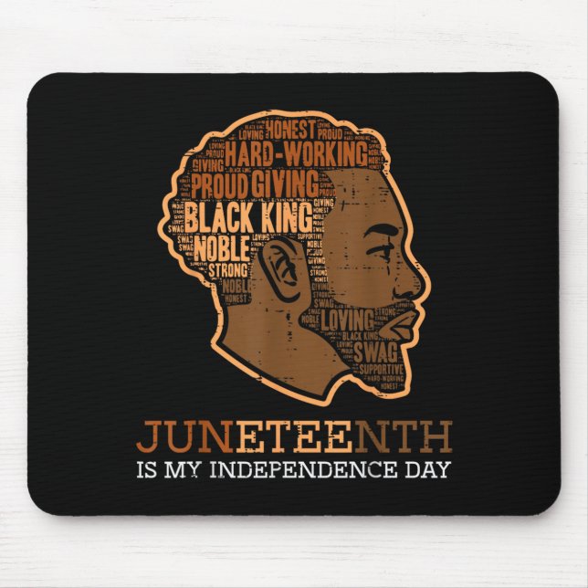 Juneteenth Black King Independence Day Melanin Dad Mouse Pad (Front)