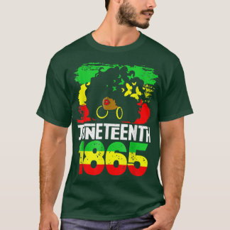 Juneteenth Black King Melanin Dad Fathers Day Men  T-Shirt