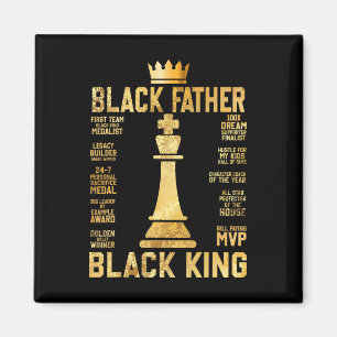 Juneteenth Black King Most Powerful Chess African  Magnet