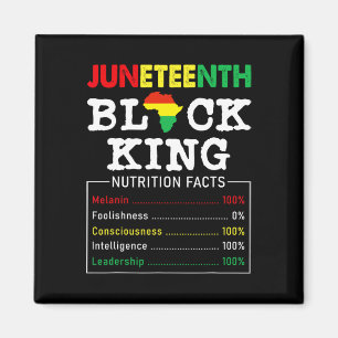 Juneteenth Black King Nutrition Facts Father's Day Magnet