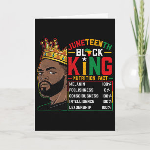 Juneteenth Black King Nutrition Facts Melanin Fath Card