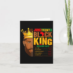 Juneteenth Black King Nutritional Facts Pride Afri Card
