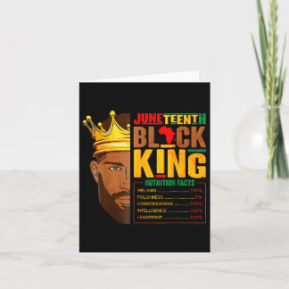 Juneteenth Black King Nutritional Facts Pride Afri Card
