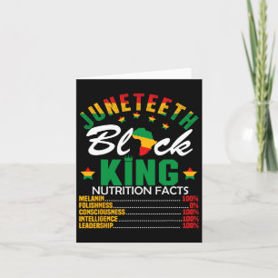 Juneteenth Black King Nutritional Facts Pride Afri Card