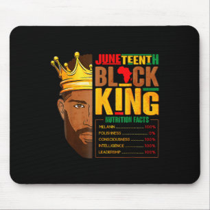 Juneteenth Black King Nutritional Facts Pride Afri Mouse Pad