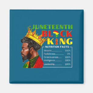 Juneteenth black king nutritional facts pride magnet