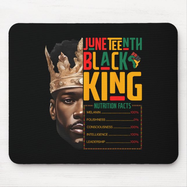 Juneteenth Black King Pride African Nutritional Fa Mouse Pad (Front)