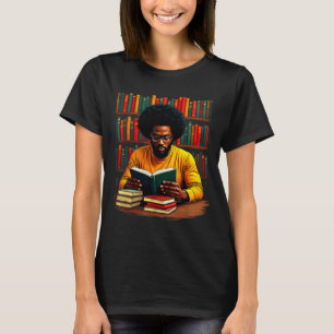 Juneteenth Black Man Reading Books  T-Shirt