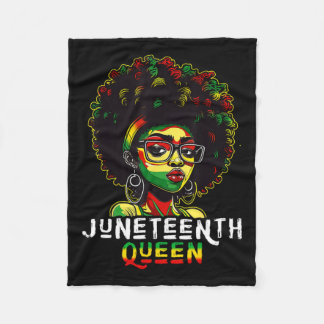 Juneteenth Black Melanin Queen Natural Afro Hair W Fleece Blanket