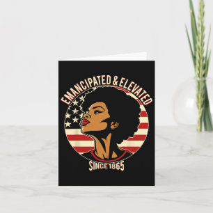 Juneteenth Black Pride American Flag Emancipated A Card