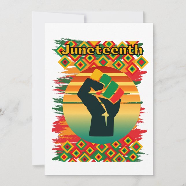 Juneteenth Black Pride Freedom Note Card (Front)