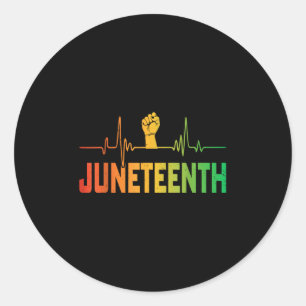 Juneteenth Black Pride Juneteenth Is My Independen Classic Round Sticker