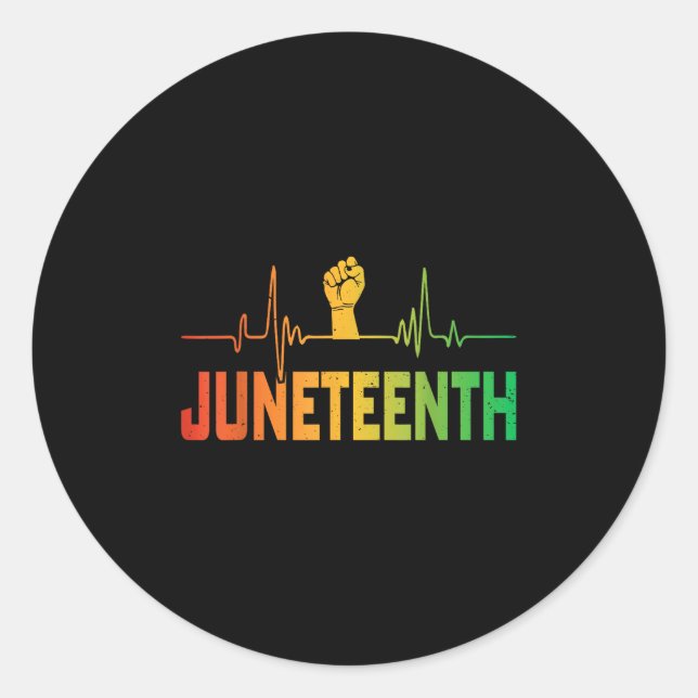 Juneteenth Black Pride Juneteenth Is My Independen Classic Round Sticker (Front)