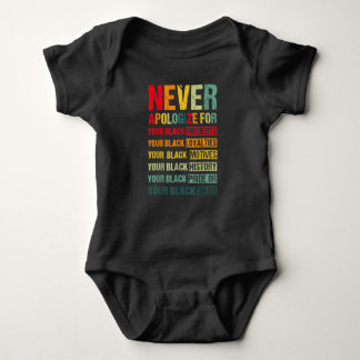 Juneteenth Black Pride Never Apologise For Your Bl Baby Bodysuit
