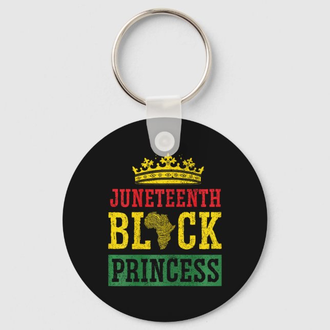 Juneteenth Black Princess Freedom Day Group Matchi Key Ring (Front)