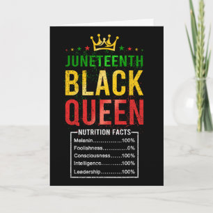 Juneteenth Black Queen African American Melanin Nu Card
