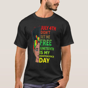 Juneteenth Black Queen Independence 1865 Freedom W T-Shirt