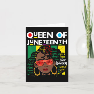 Juneteenth Black Queen Melanin Girl Magic Sista Wo Card