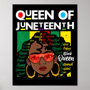 Juneteenth Black Queen Melanin Girl Magic Sista Wo Poster